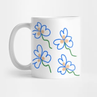 Blue red watercolor art Mug